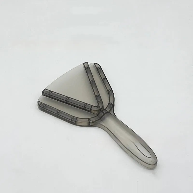 Red plastic can opener with an adjustable telescopic bottle opener extended, showing non-slip handle texture.