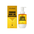 60ml bottle of caramel-coloured tightening body oil for skin wrinkle reduction
