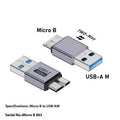 USB AM male to Micro-B male adapter cable for connecting legacy devices to modern computers