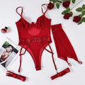 Women's transparent mesh jumpsuit body stocking in polyester available in seven colours