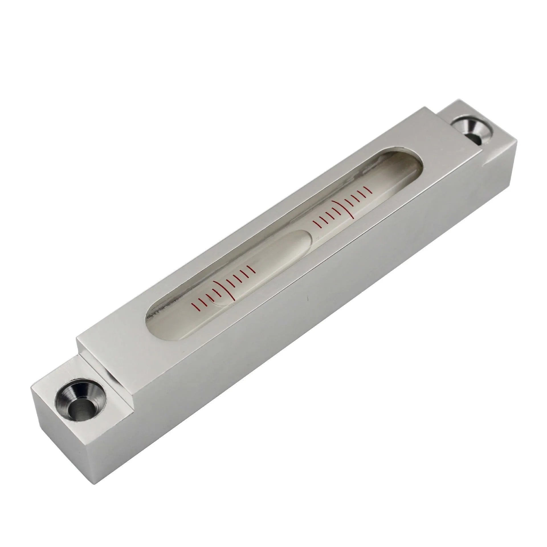 Compact metal and glass mini strip spirit level measuring 132mm for machine tool decoration