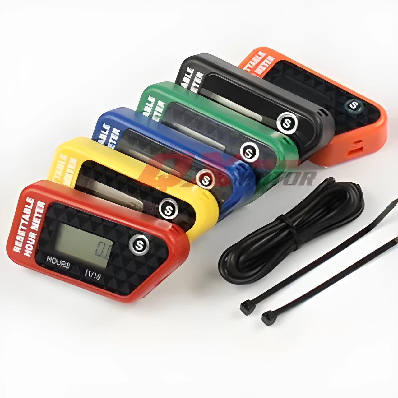 YSDS black waterproof LCD maintenance timer for ATV motorcycle motorboat lawn mower generator