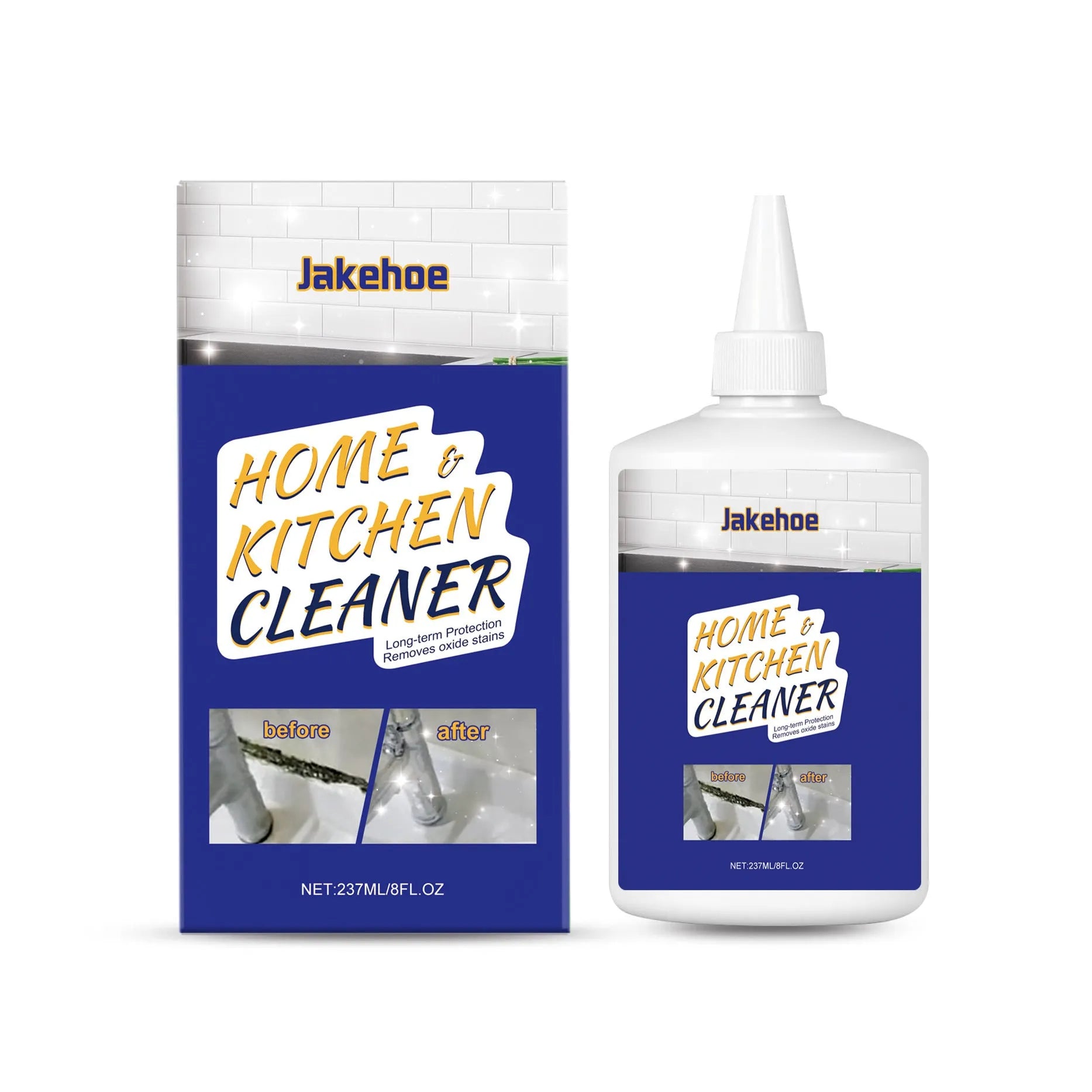 237ml bottle of thick household decontamination gel for kitchen and bathroom cleaning.