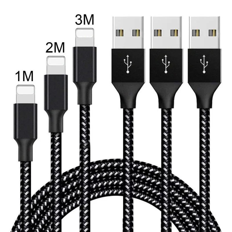 Braided fast charging Micro USB cable for Android phones in black and red colour