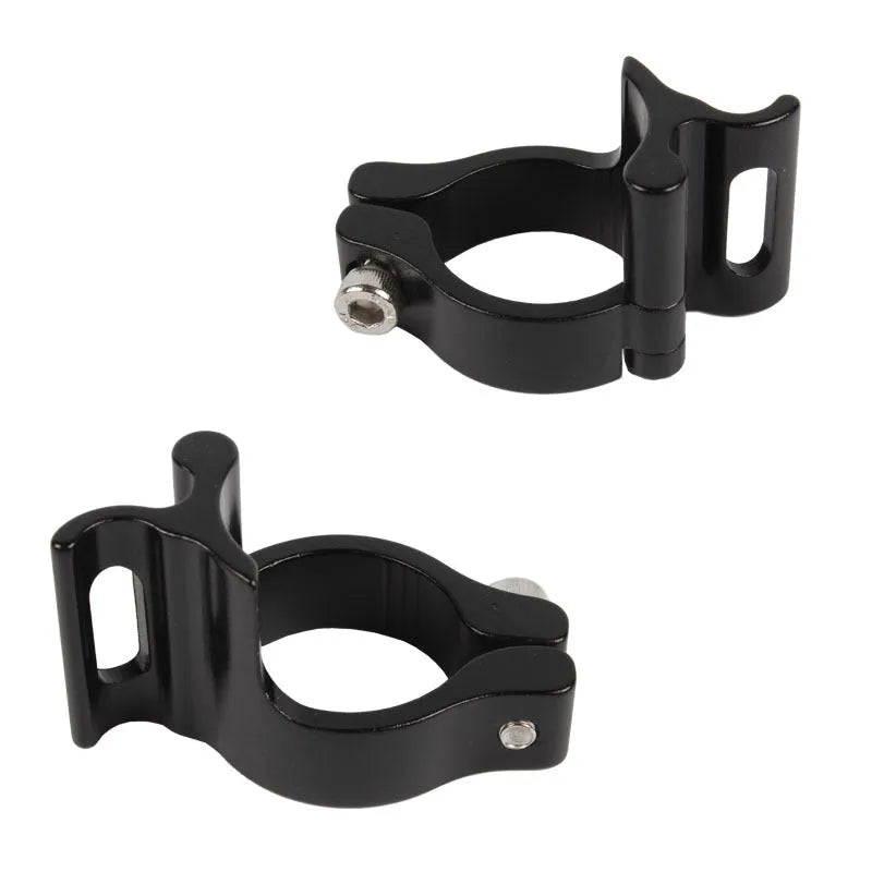 Black aluminium alloy vehicle clamp ring with a 28.6mm internal diameter