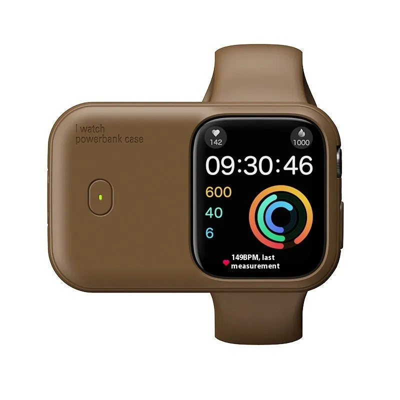 Apple Watch portable charging case with wireless power bank functionality in multiple colour options