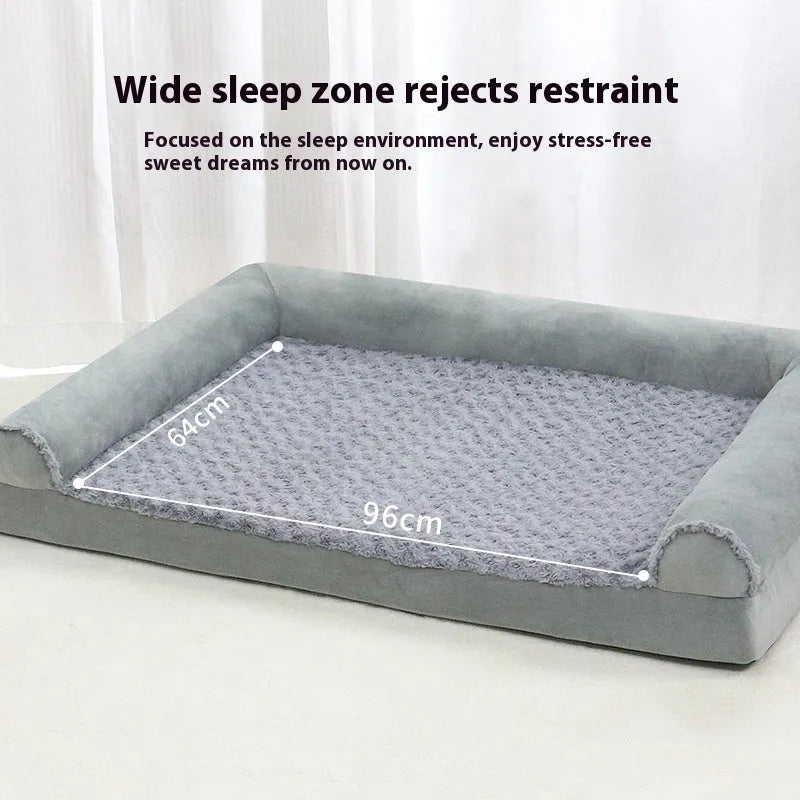 Light grey cloth dog kennel for large dogs, showing soft fabric and spacious interior.