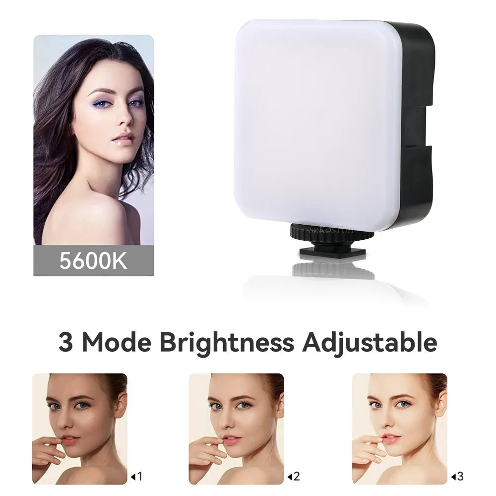 LED Mini Square Outdoor Pocket Light Tripod flash photography accessory showing compact square design