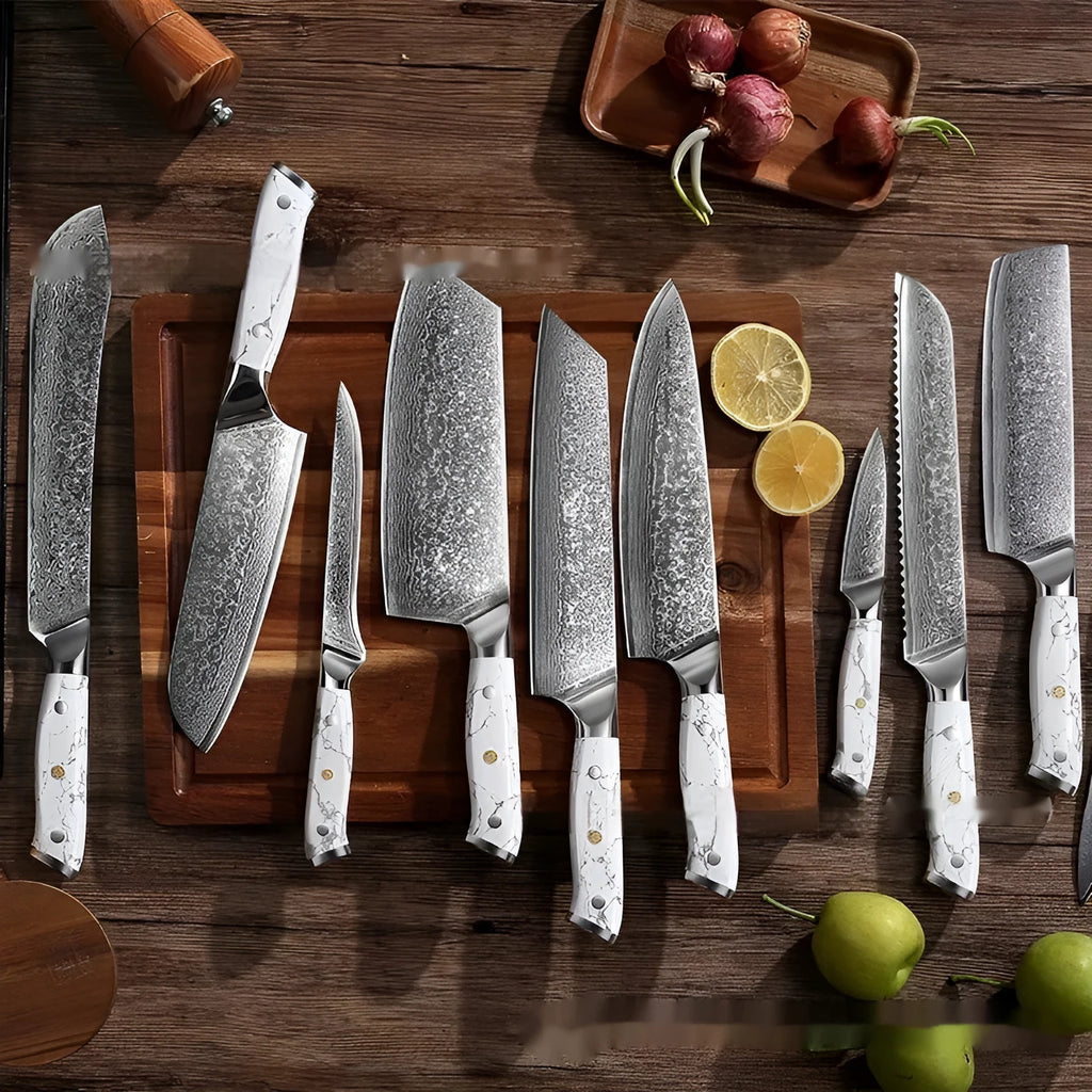 Damascus Special Household Combined Chef's Knife with 21cm VG10 steel blade and 11cm handle