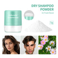 Single-use packet of 5g dry shampoo powder for hair and bangs.