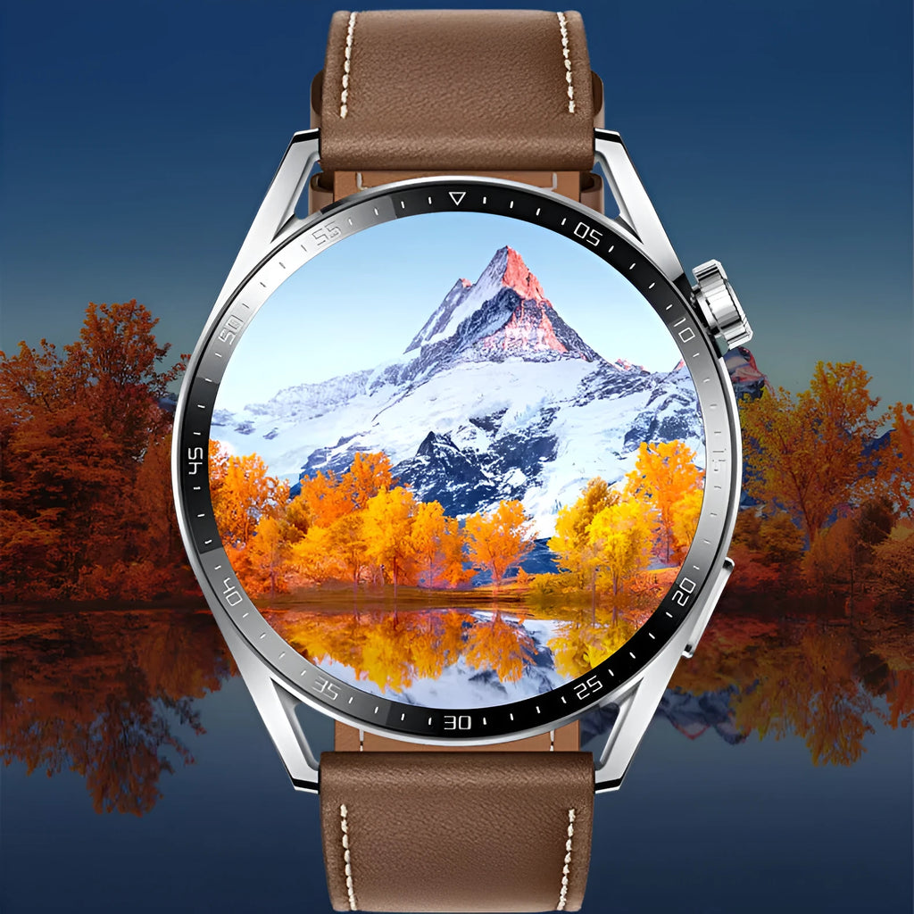 GS3 Max Smart Watch in black or silver with 1.35-inch IPS screen and silicone wristband