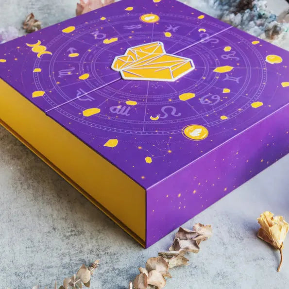 Paper Halloween countdown gift box measuring 33.5cm wide by 30.5cm high