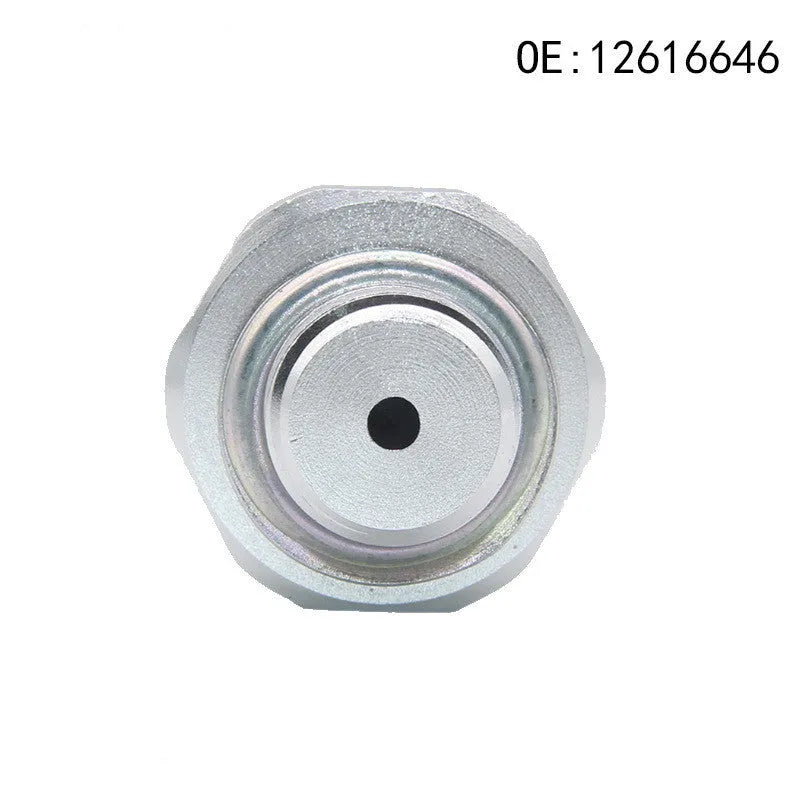 Silver metal automotive fuel pressure sensor with model numbers 12616646 12677836 D1846A