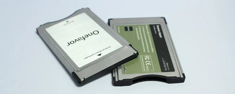 32GB SD to PCMCIA adapter card with stainless steel housing for Mercedes-Benz cars.