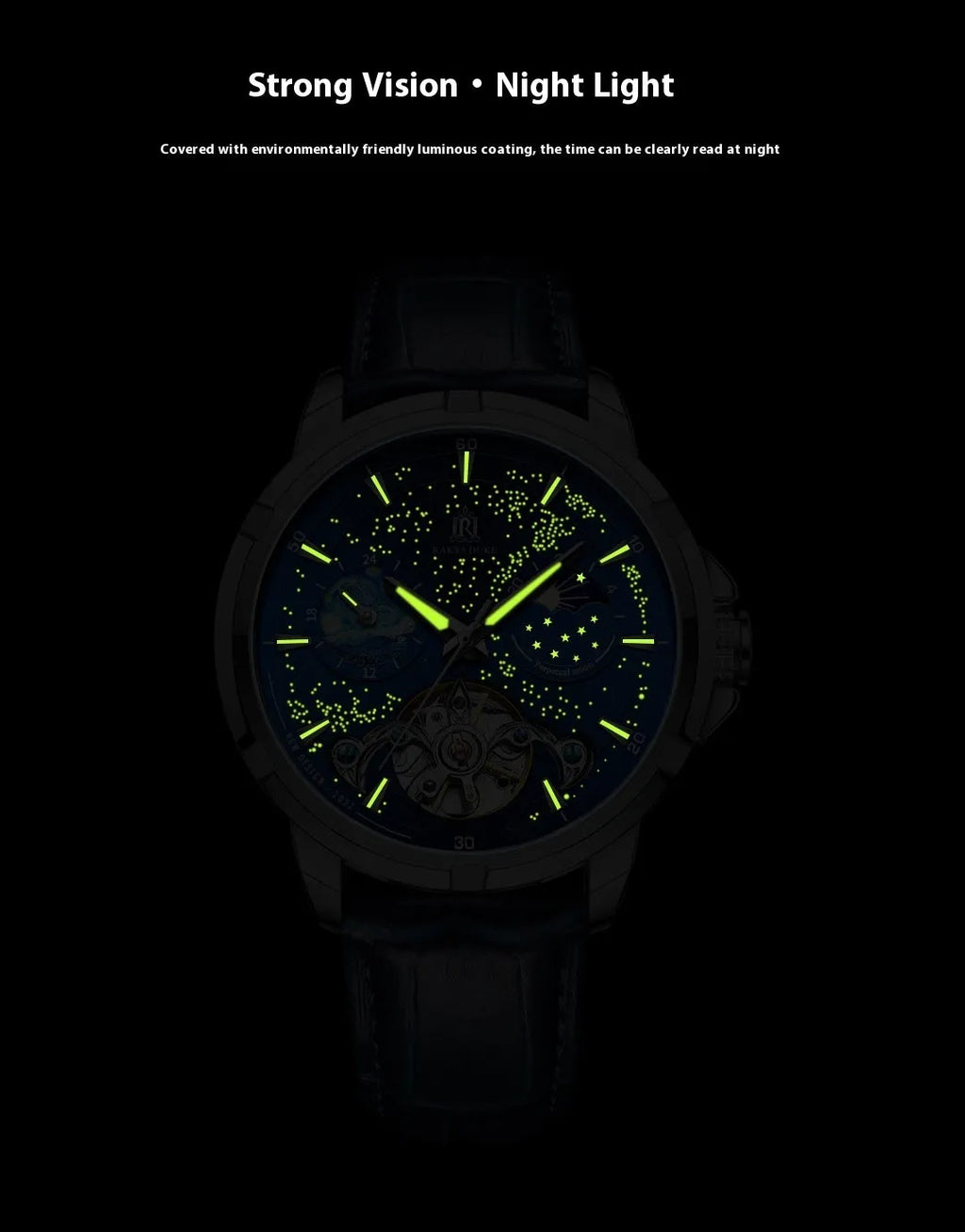 Men's blue dial automatic mechanical watch with steel case and bracelet