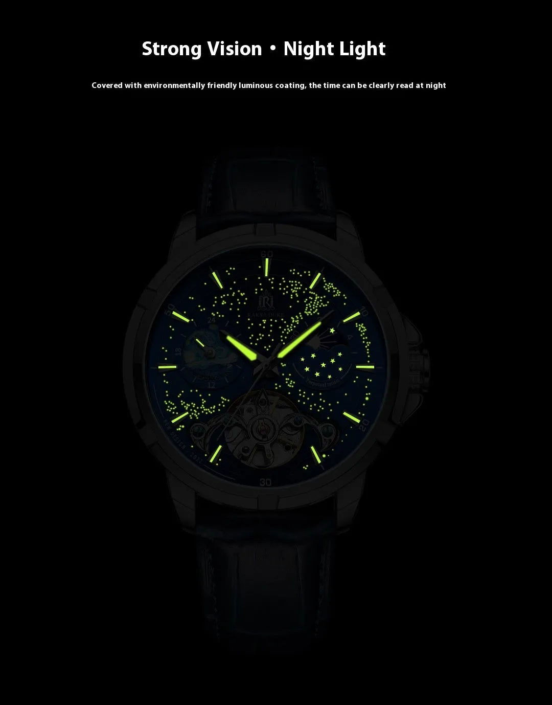 Men's blue dial automatic mechanical watch with steel case and bracelet