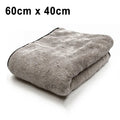 Microfiber car wash towel shown in three size variations for automotive cleaning