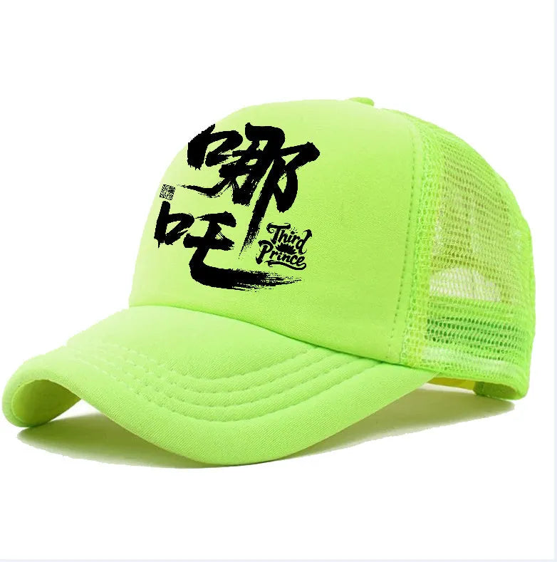 Men's polyester baseball cap shown in available colours with adjustable back closure
