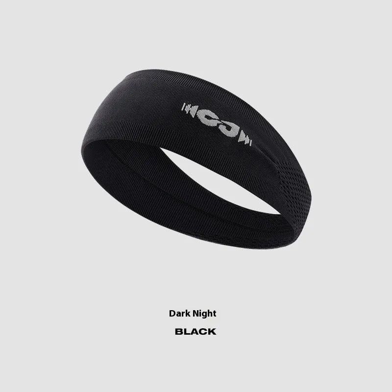 Seamless knitted athletic hair band in three colours for sports and fitness activities