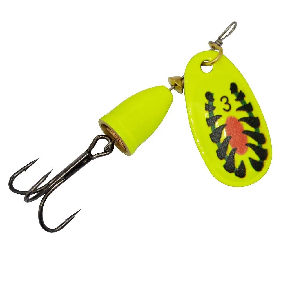 R composite rotating sequins copper bell metal fishing lure in seven colour variants