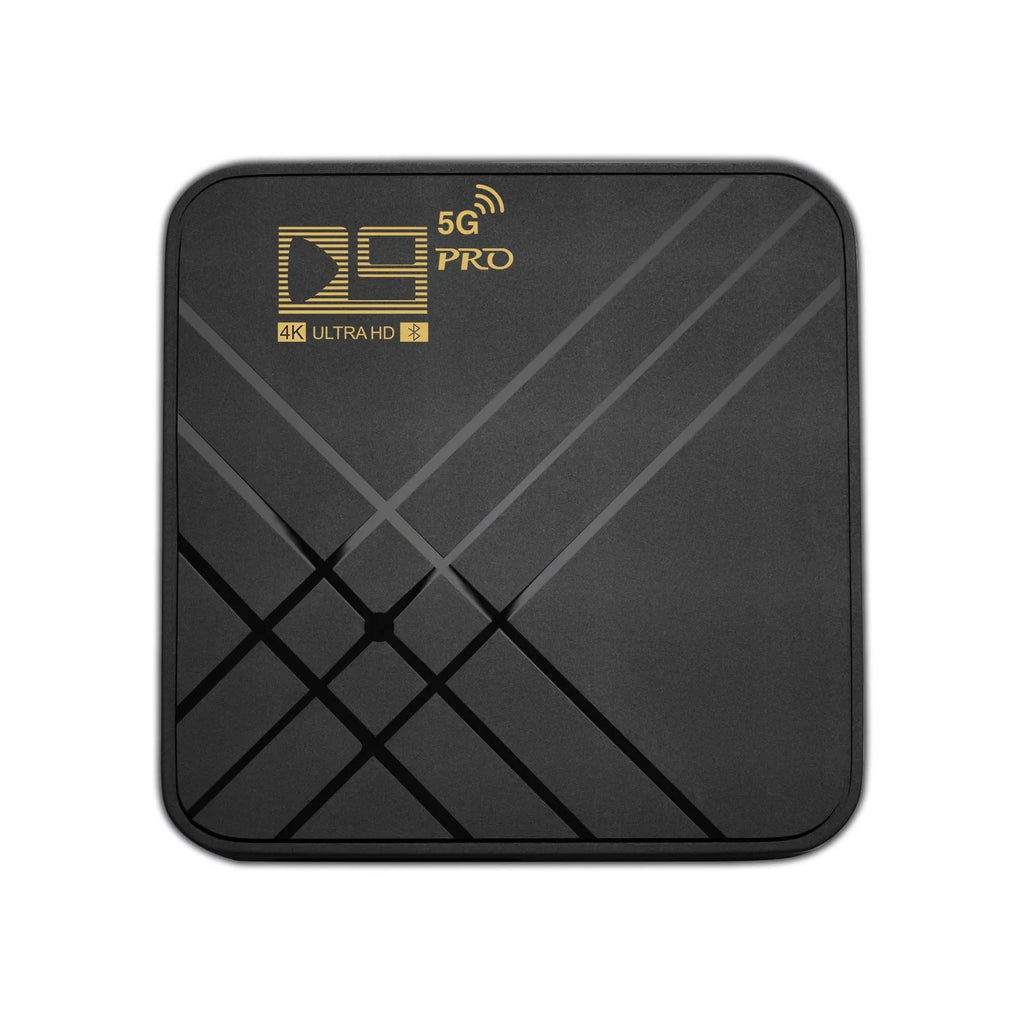 Android set-top box 4K TV box with dual-band WiFi, compact 110mm design, and HDMI output
