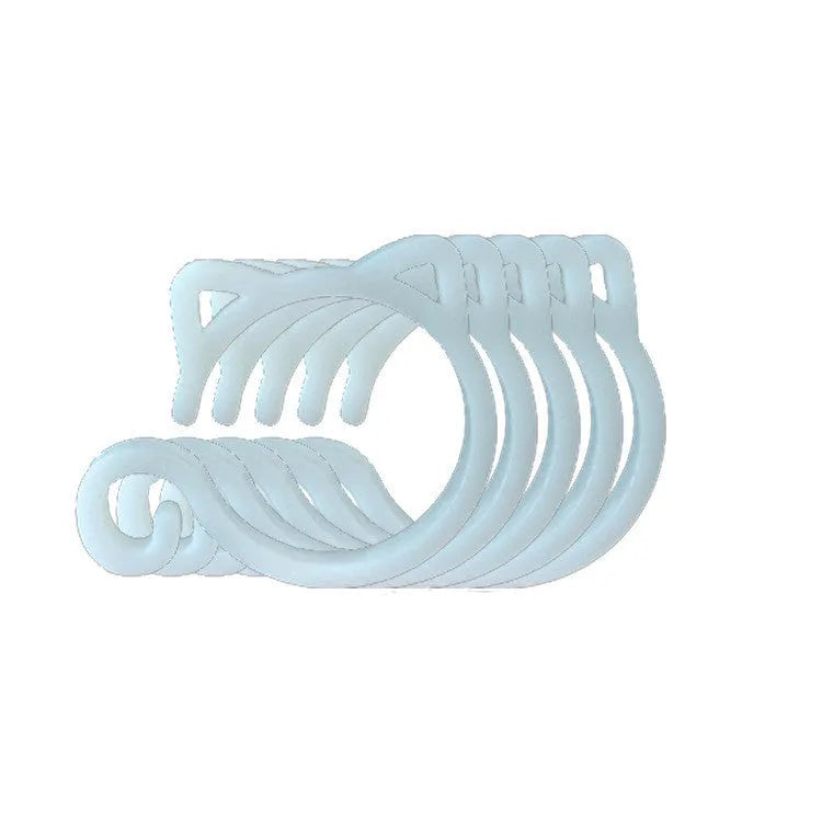 Cat-shaped plastic plant clip in red, yellow, green, or white colours for gardening stem support