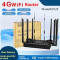Industrial grade iron box 4G router with removable antennas and power adapter