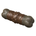 Wood color plastic bone-shaped molar rod toy for dog teeth cleaning and oral care