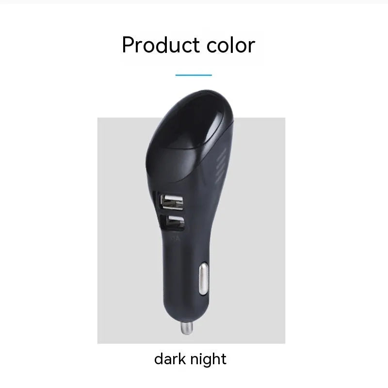 White car USB charger and negative ion air purifier with dual ports