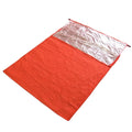 Orange outdoor camping heat reflection sleeping bag with silver coated nylon fabric for adults