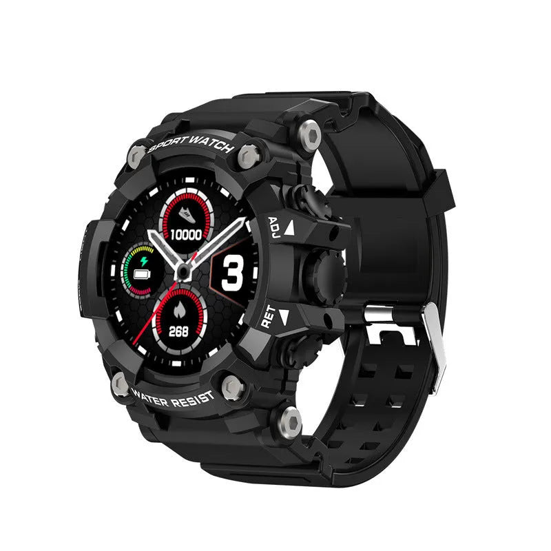 T6 Tactical Rugged Smart Watch with 1.3 inch screen, military design in black or green