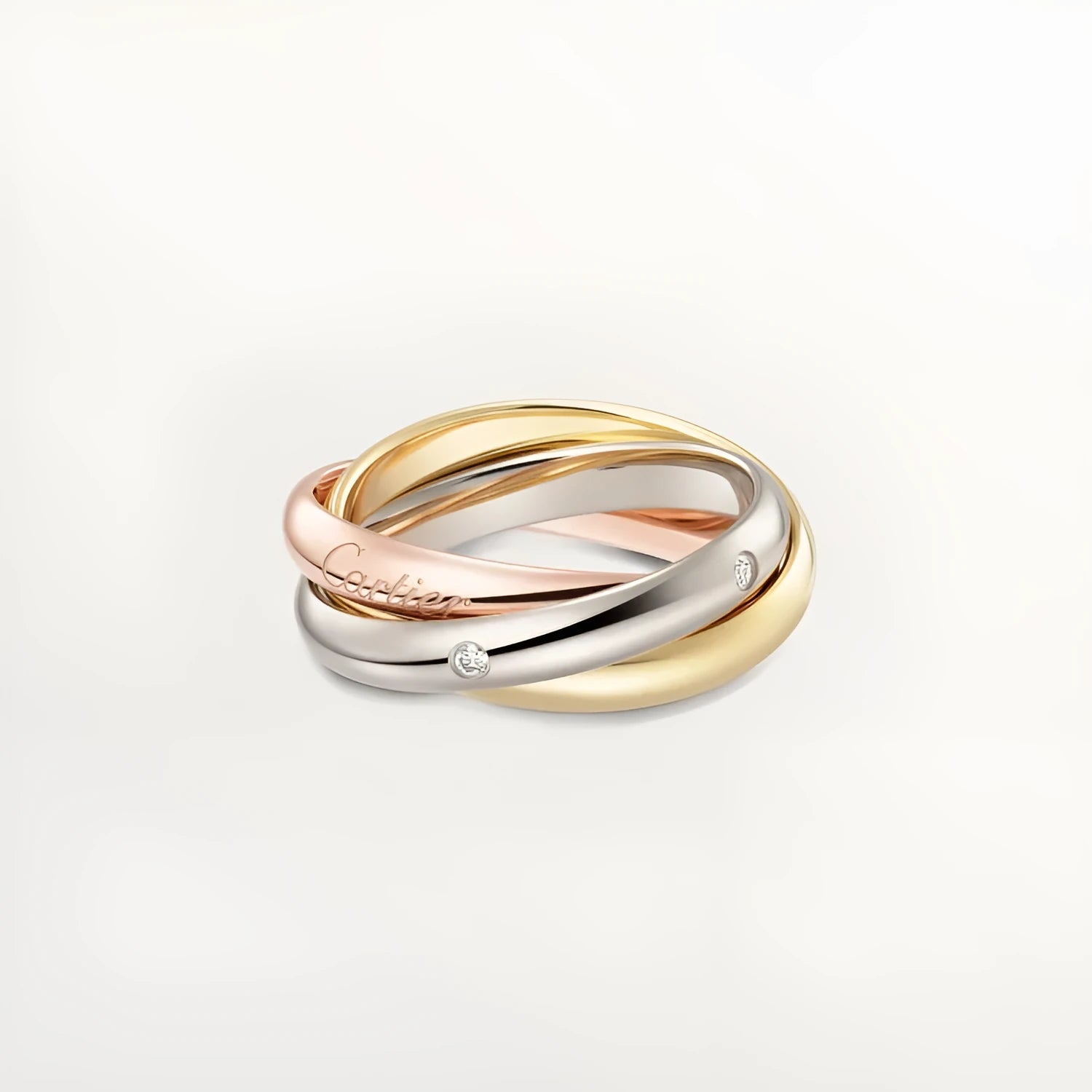 Silver couple rings with geometric U-shaped design and full diamond band option