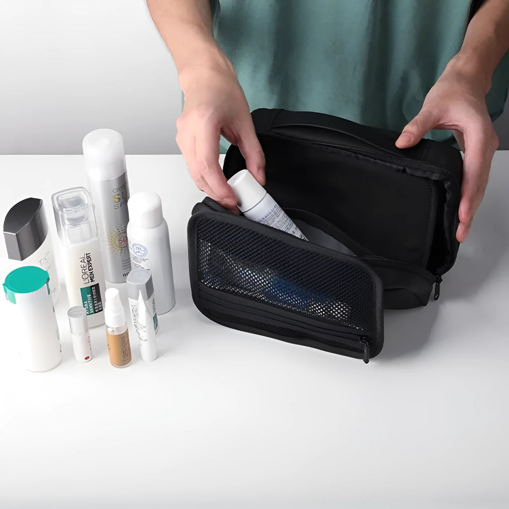 Oxford cloth wet dry separation storage bag in black, grey, green, or grey colour options