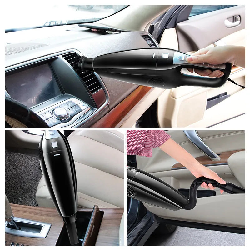PoHigh Power Hypa car vacuum cleaner in black or orange with 36cm ABS body and cigarette lighter connection