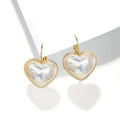 Gold colour clip-on earrings for women with metal alloy construction and natural summer style design