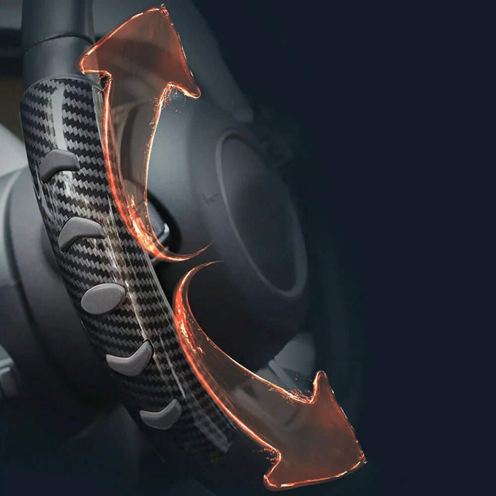 Carbon fibre black fibre steering wheel anti-skid sleeve for 38cm diameter car steering wheels