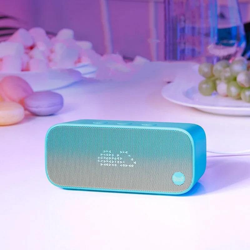 AI smart WiFi speaker bookshelf system in blue green red white colour options