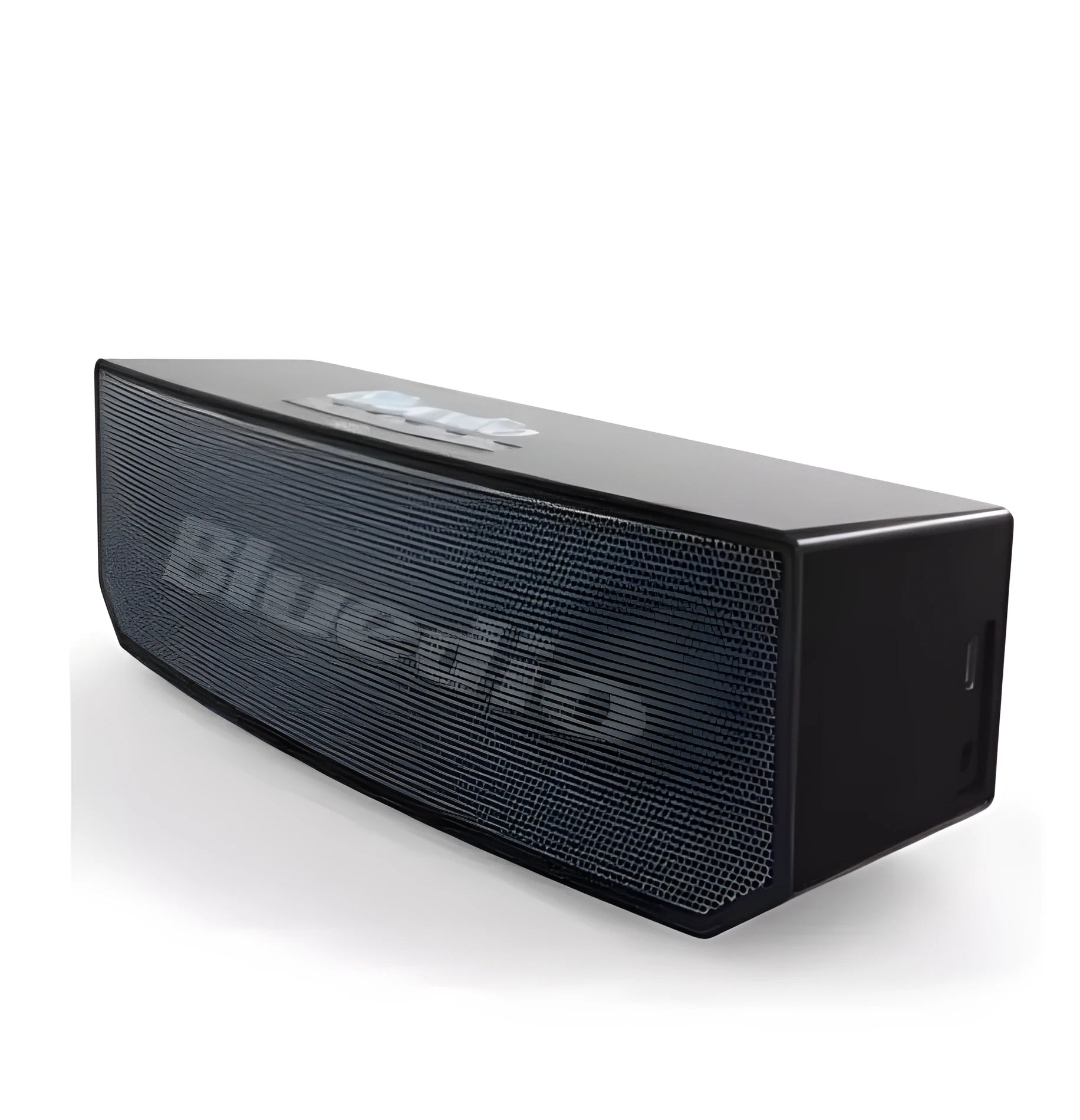 Black BS-6 cloud smart speaker with compact vertical design and Bluetooth connectivity