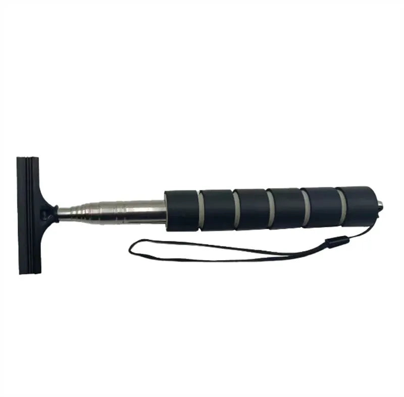 Retractable stainless steel car rearview mirror wiper in black, blue, green, orange, or pink colour options.