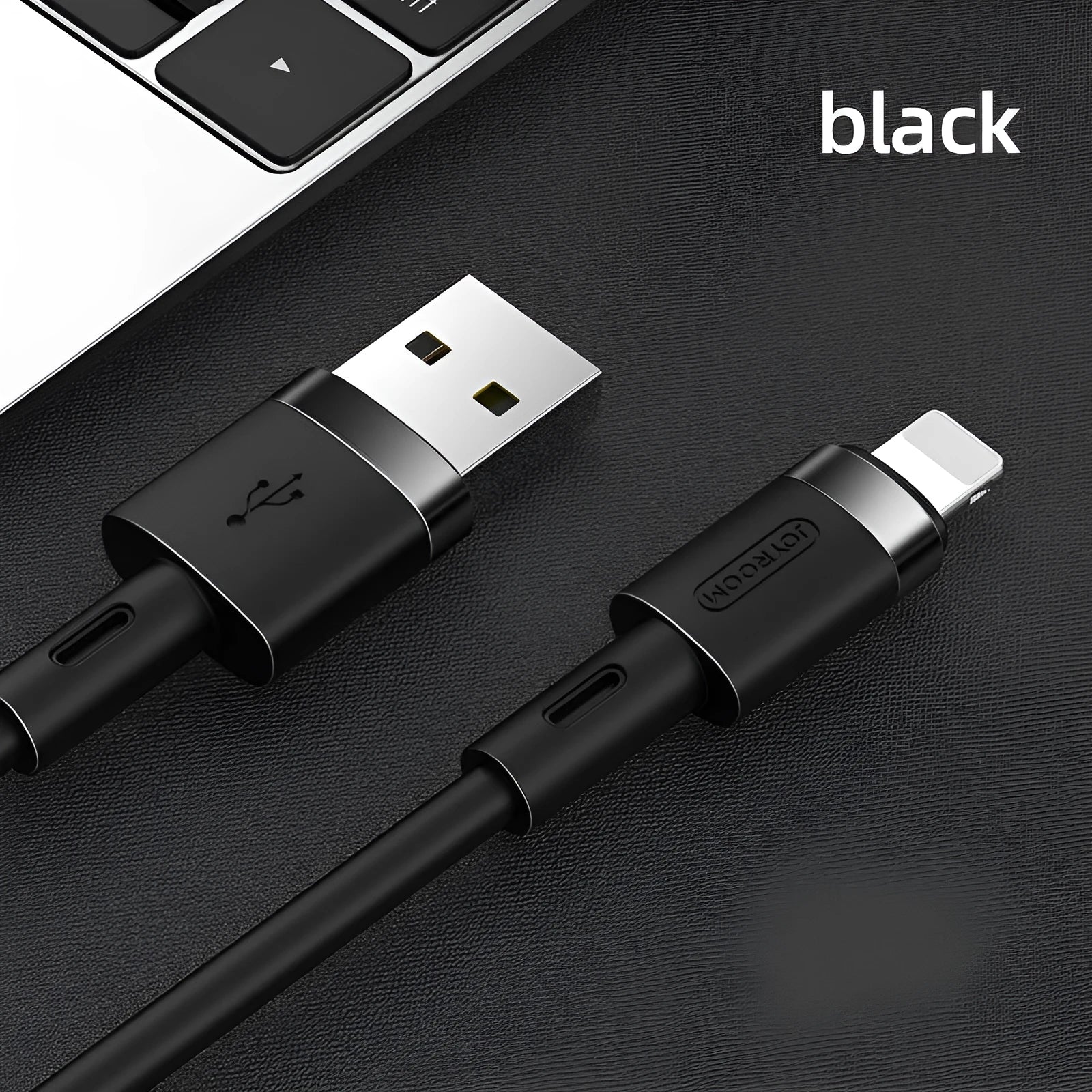 USB Type-C charging cable with 1.2 metre length in black purple red white yellow colour options