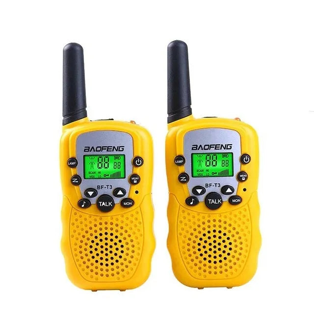 Children's walkie talkie handheld radio in multiple colour options showing 22-channel selector