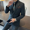 Men's slim fit business suit in dark green, available in sizes M through to 7XL