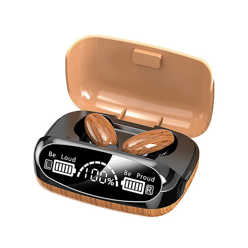 M35 wood grain TWS Bluetooth wireless headset with charging cabin
