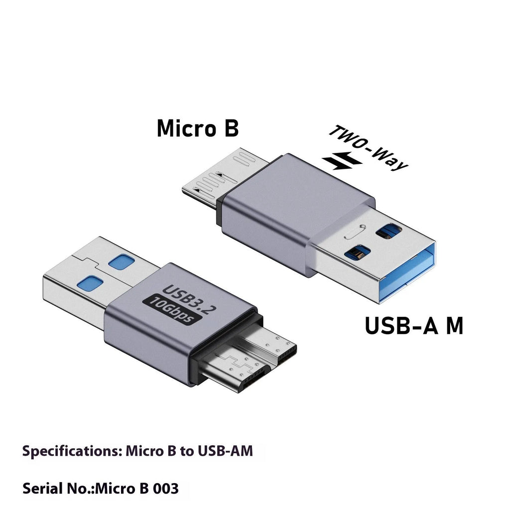USB AM male to Micro-B male adapter cable for connecting legacy devices to modern computers