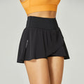 Women's solid colour quick-drying sports shorts in nylon with spandex lining
