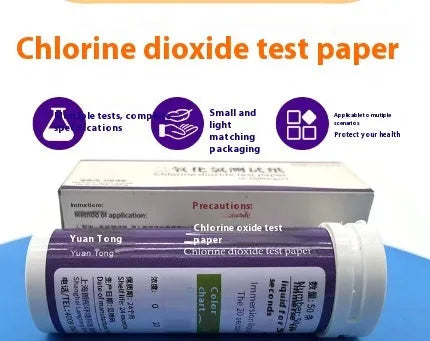 Chlorine dioxide test paper bottle with 50 pieces for waste water concentration monitoring 0-1000mg/L