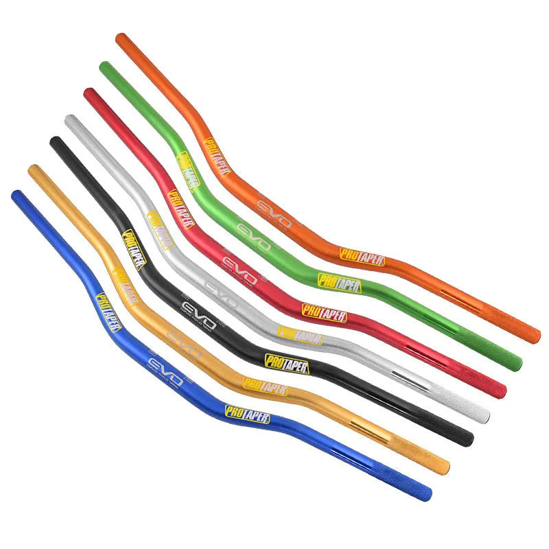 Orange aluminium alloy scrambling motorcycle handlebar with 28mm diameter, 80cm width