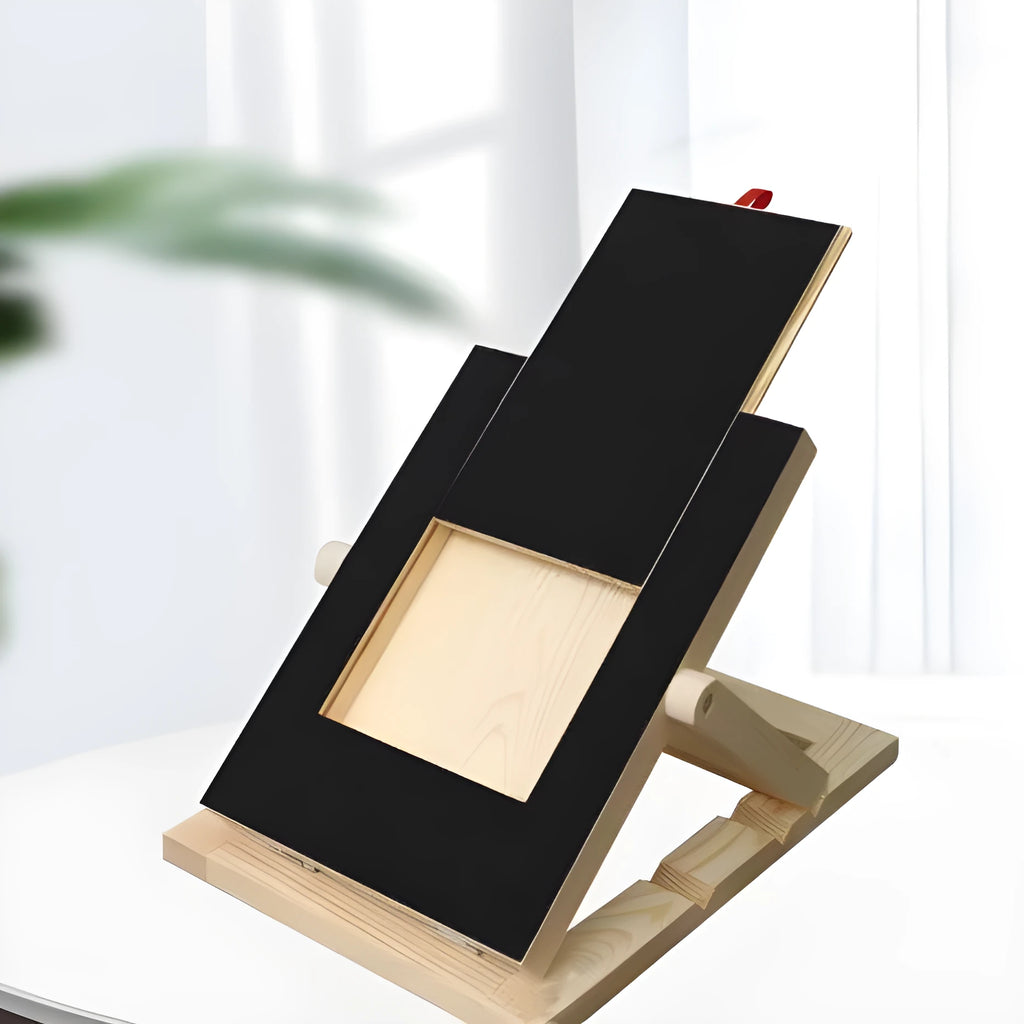 Wooden dog scratch board with replaceable sandpaper surface, black, 34.97 by 24.99 cm