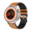K9 smart watch with black silicone strap and round screen on a wrist