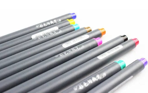 Ten hook line drawing pens with 0.38mm tips for architectural and technical drafting